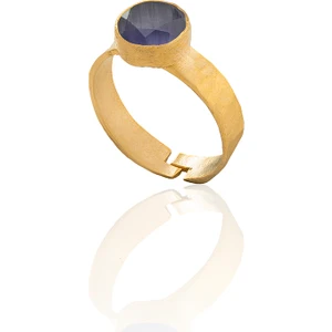 Kadir Jewellery 22 Ayar Altın Kaplama Zirkon Taşlı Kadın Minimal Yüzük