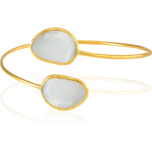 Kadir Jewellery 22 Ayar Altın Kaplama Zirkon Taşlı Ayarlanabilir Trend Bilezik