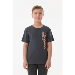 %100 Pamuk Adventure Yazı Baskılı Erkek Çocuk Tişört