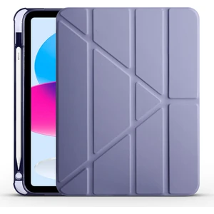 ​​Apple iPad 11.nesil 2025 Kılıf Tri Folding Kalem Bölmeli Standlı Kılıf - Mor