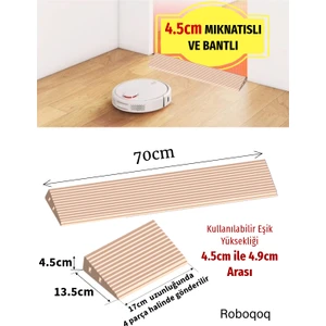 4.5cm Ten Rengi Robot Elektrikli Süpürge Rampası Kapı Eşik Rampası
