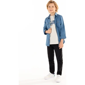Civil Boys Erkek Çocuk Tişörtlü Gömlek 6-9 Yaş Indigo