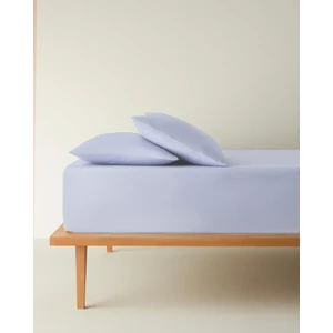 Plain Pamuk Tek Kişilik Lastikli Çarşaf Tkm 100 x 200  cm  Ortanca Mavi