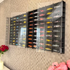 Good Sign Pleksi Kapaklı 1/64 Ölçek 100 Araç Hotwheels Matchbox Uyumlu Model Oyuncak Araba Rafı,vitrini