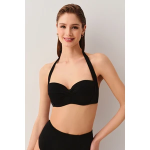 Kalın Bağcıklı Straplez Bikini Üst