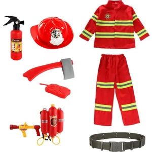 Çocuk Itfaiyeci Kostümü Cadılar I I Için Profesyonel Çocuk Itfaiyeci Kı (Yurt Dışından)