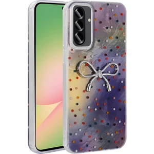 Galaxy A36 Kılıf Kamera Korumalı Figürlü Zore Ponti Silikon Kapak - Lila