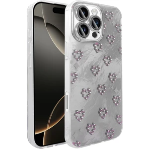 Apple iPhone 16 Pro Max Kılıf Kamera Korumalı Figürlü Zore Ponti Silikon Kapak - Beyaz