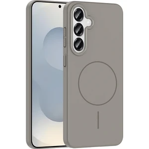 Galaxy S24 Kılıf Magsafe Şarj Özellikli Zore Ruby Silikon Kapak - Gri