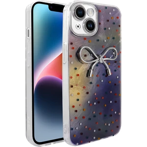 Apple iPhone 13 Kılıf Kamera Korumalı Figürlü Zore Ponti Silikon Kapak - Lila