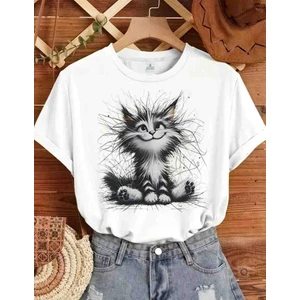 Panda Baskı Tekstil Cat Özel Tasarım Baskılı Oversize Tshirt