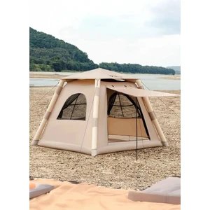 4 Kişilik 4 Mevsim Şişme Çadır 220 x 220 Pompalı Set