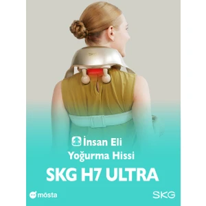 H7 Ultra Boyun ve Omuz Masaj Aleti, Insan Elini Simüle Eden Yoğurma Hissiyatı, Geleneksel Shiatsu Masaj Terapisi, Fototerapi, Yoğurucu Derin Doku Masajı, Termoterapi