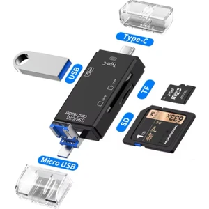 6in1 Type-C To Usb/micro Sd Card Reader Okuyucu Çevirici - AL5089