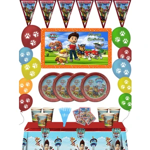 Paw Patrol Afişli Doğum Günü Parti Malzemeleri Süsleri Seti