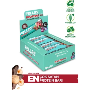Fındıklı ve Kakaolu Protein Bar 32 gr x 12 Adet