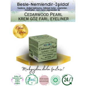 Cedarwood Pearl Krem Far, Eyeliner Doğal Içerikli, (Makyaj Beraberinde Çok Değerli Besleyici Cilt Bakımı)