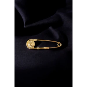 Trend Aksesuar Metal Aslan Figürlü Çengelli İğne Broş