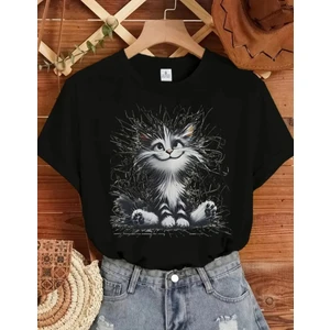 Panda Baskı Tekstil Cat Özel Tasarım Baskılı Oversize Tshirt