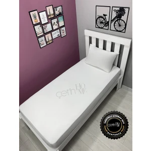 Kumaş Lastikli Çarşaf Seti Tek Kişilik 3 Ebat Beyaz 90x190