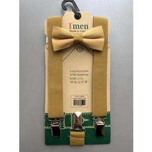 Meriç Bebe Ayarlanabilir 1-9 Yaş Çocuk Pantolon Askısı ve Papyon Takımı