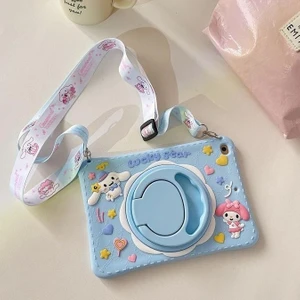 Apple iPad 9. Nesil 10.2 Inc Çocuklar Için Standlı ve Askılı Hasara Dayanıklı Cinnamoroll Kılıf A2602 A2604