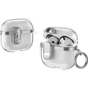 Apple Airpods 4. Nesil ile uyumlu Kılıf Darbeye Çizilmeye Dayanıklı LED Görünür Şeffaf Kilit Kapak