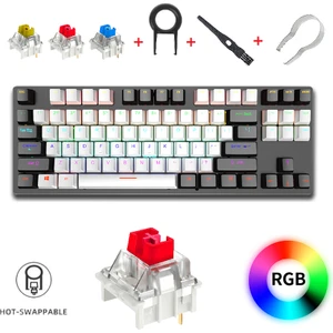 K550 Mekanik Oyuncu Klavyesi -Değiştirilebilir Switch- Rainbow Rgb Aydınlatma-87 Tuş - Red Switch