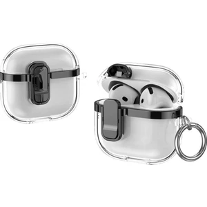 Apple Airpods 4. Nesil ile uyumlu Kılıf Darbeye Çizilmeye Dayanıklı LED Görünür Şeffaf Kilit Kapak