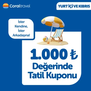 Coral Travel 1.000 TL Indirim Kuponu