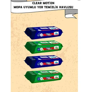 Mopa Uyumlu Yüzey Temizlik Havlusu 50Lİ X4 Adet Clear Motion