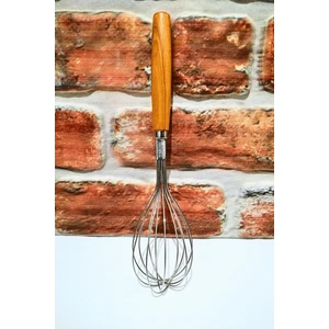 Ahşap Saplı Çelik Çırpıcı - Boy 26 cm