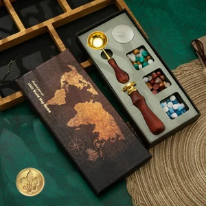 Mum Mühürü Antik Set 4 Renk 75 Metalik Wax Ahşap Sap