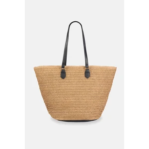 Bej Kadın Hasır Plaj Çantası