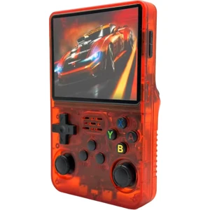3.5 Inç Otg Çıkışlı Taşınabilir Retro Oyun Konsolu 15000+ Oyunlu El Atari Şeffaf Kırmızı R36S