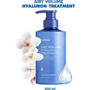 Arındıran Nemlendiren Hacim Veren Saç Kremi KUNDAL Airy Volume Hyaluron Treatment 500ml Blossom Br.
