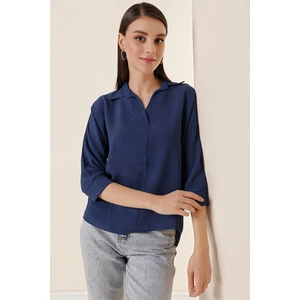 Polo Yaka Truvakar Kol Ayrobin Bluz