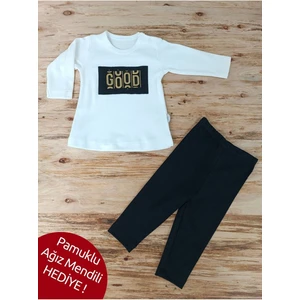 2'li Uzun Kollu Erkek Bebek Takımı Pamuklu Kumaş Hediyelik Bebek Giyim 6-9, 9-12,12-18, 18-24, 24-36