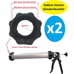 Sosis Silikon Tabancası Ön Somun 2 Adet