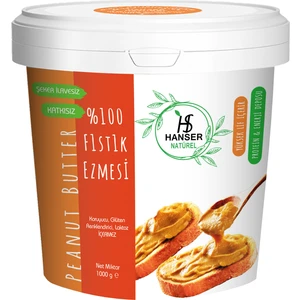 Natürel  %100 Yer Fıstığı Ezmesi 1 Kg Kova Şekersiz, Katkısız, Taze çekim