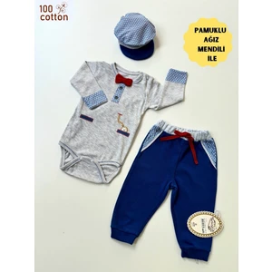 Cep Saatli Body Uzun Kol 3'lü Takım