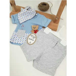 Romantik Ayıcık Sweat Kısa Kol 3'lü Takım