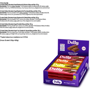 Çikolata Kaplı - Meyveli Bar Karışık Kutu 35g X 12 Adet