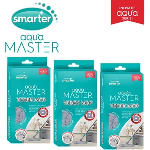 Aqua Master 3 Adet Yedek Mop Temiz & Kirli Suyu Ayırma Özelliği Otomatik Temizlik Seti Mop