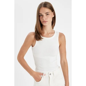 Slim Fit Dar Kesim Halter Yaka Basic Düz Fitilli Kaşkorse Atlet A8859AX24AU