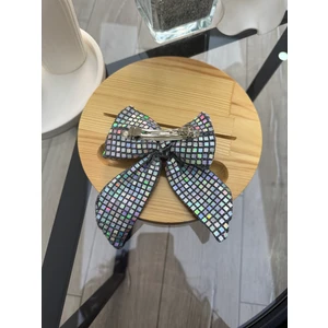 SP Accessories Gri Füme Çok Renkli Klipsli Kurdele Fiyonk Toka