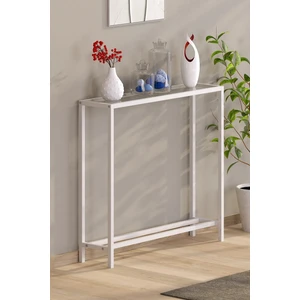 DEVİN DEKOR Modern Gold Renk Metal Iskeletli Temper Camlı Raflı Dresuar Konsol