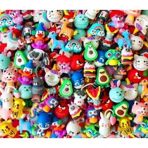 20'li Figürlü Kalem Başlığı Kalem Süsü Kalem Süsü Emoji Oyuncak Hediyelik Eşya