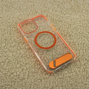 Iphone 14 Promax Uyumlu Enzo Standlı Lüks Magsafe Kılıf