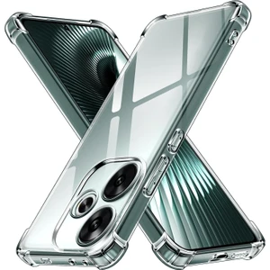 Caseart Realme Gt 6 Kapak Kamera Korumalı Airbag Antishock Köşe Korumalı Şeffaf Silikon Kılıf